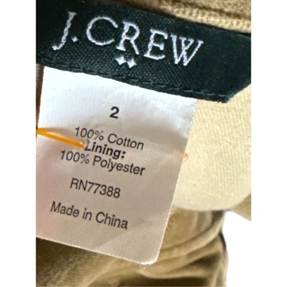 J. Crew Womens 100% Cotton Velvet Green One Button Blazer Jacket sz 2 Minimalist - Picture 4 of 4